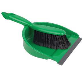 JanSan Dustpan & Brush Set Stiff Green