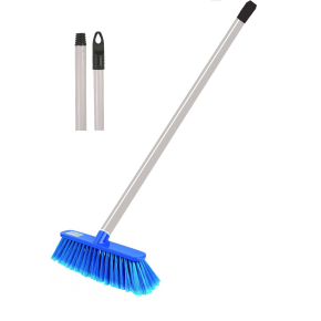 JanSan Poly Broom Head Soft Bristles & Handle Blue