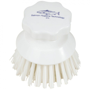 HillBrush Round Scrubbing Brush Stiff,White