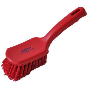 HillBrush Premier Hand Churn Brush Medium,Red