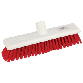 JanSan Broom Head Washable Stiff Red,12" 30cm