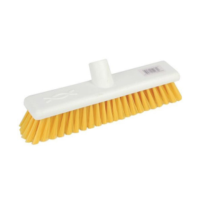 JanSan Broom Head Washable Stiff Yellow,12" 30cm