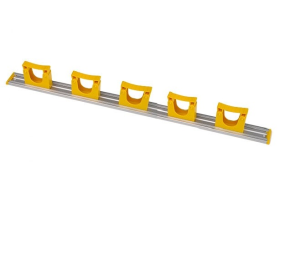 Aluminium Rail 5 Hangers 515mm Yellow