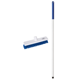 JanSan Washable Soft Broom Complete Blue,12" 30cm
