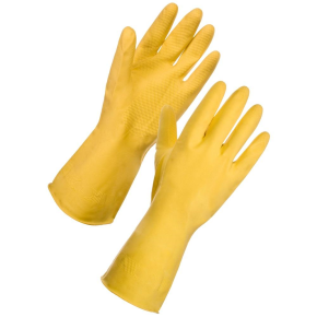 JanSan Rubber Gloves, Household, Medium, Yellow