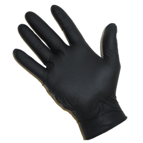 JanSan Nitrile Gloves, Powder Free, Large, Black