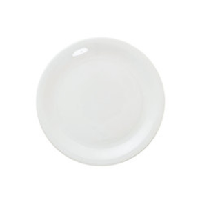Plate, Narrow Rim, Porcelain, White, 24cm