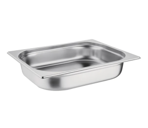 Gastronorm Pans, Stainless Steel 1/2 65mm Non Perforated