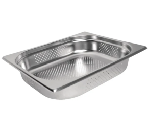 Gastronorm Pans, Stainless Steel 1/2 65mm Perforated
