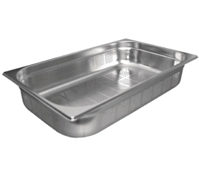 Gastronorm Pans, Stainless Steel 1/1 100mm Perforated