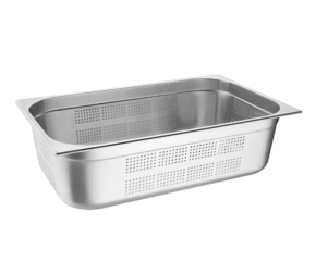 Gastronorm Pans, Stainless Steel 1/1 150mm Perforated
