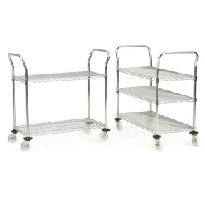 Trolley, Chrome Wire Racked, 3 Tier