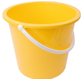 Bucket, Plastic, Yellow, 10L
